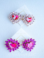 Load image into Gallery viewer, -GLITZ BLUSH PINK STUDS MSRP $50.00
