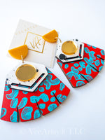 Load image into Gallery viewer, -COLETTE- MUSTARD BLACK SPLAT RED TURQUOISE LEOPARD MSRP $42.00
